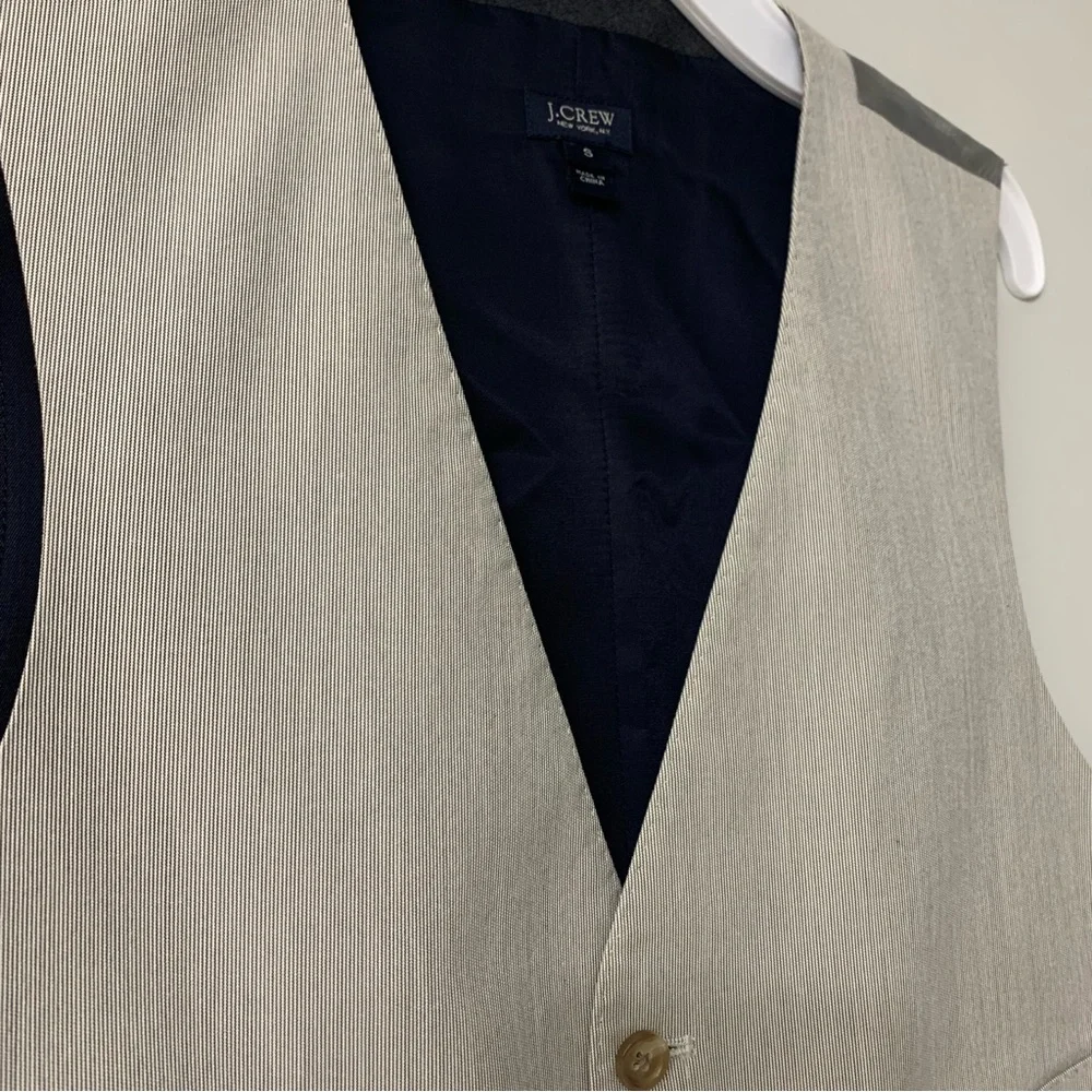 J. Crew‎ Men's Ludlow Striped Suit Vest Gray Size Small